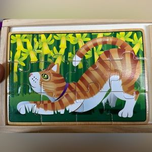 (💙$7 when you bundle) 
4in1 Melissa & Doug Pets Wood Puzzle